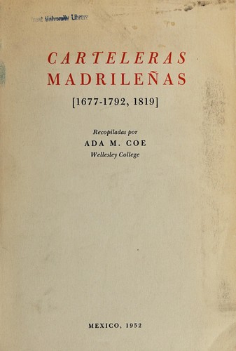 Carteleras madrileñas, 1677-1792, 1819