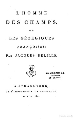 L' homme des champs, ou, Les géorgiques françoises