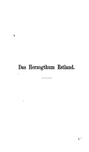 Das Herzogthum Estland unter den Königen von Dänemark