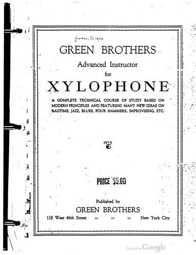 Green Brothers Advanced Instructor For Xylophone