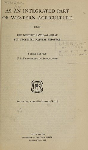 As an integrated part of western agriculture