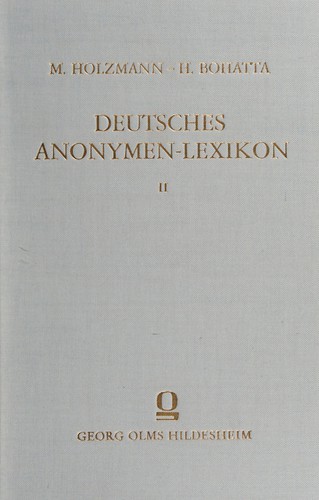 Deutsches Anonymen-Lexikon