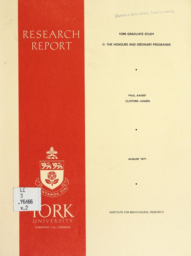 York graduate study