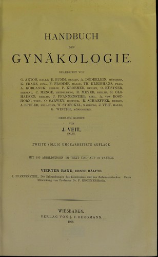 Handbuch der Gynäkologie