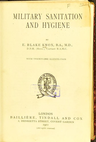 Military sanitation and hygiene