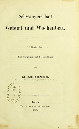 Schwangerschaft Geburt und Wochenbett
