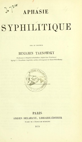Aphasie syphilitique