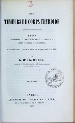 Des tumeurs du corps thyroïde