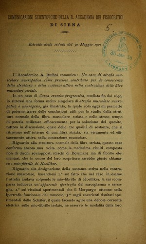 Estratto della seduta del 30 Maggio 1901