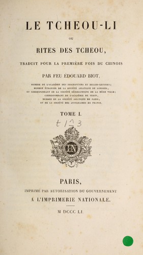 Le Tcheou-li