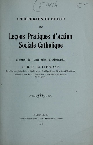 L'Expérience belge