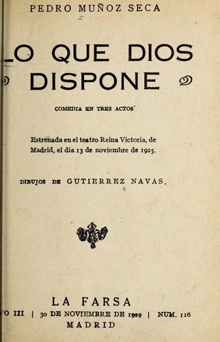 Lo que Dios dispone
