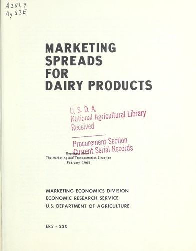 Marketing spreads for dairy products