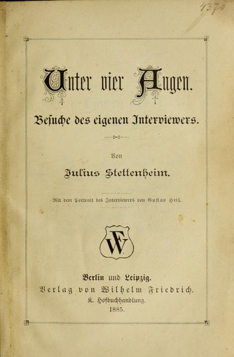 Unter vier Augen