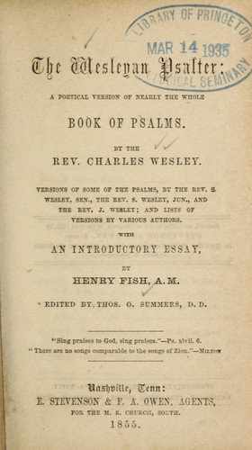 The Wesleyan Psalter