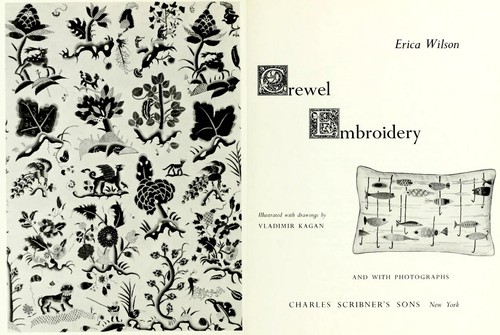 Crewel embroidery.