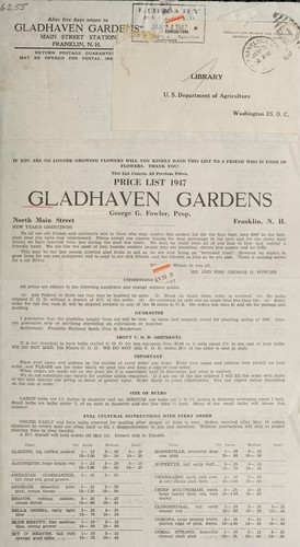 Price list, 1947