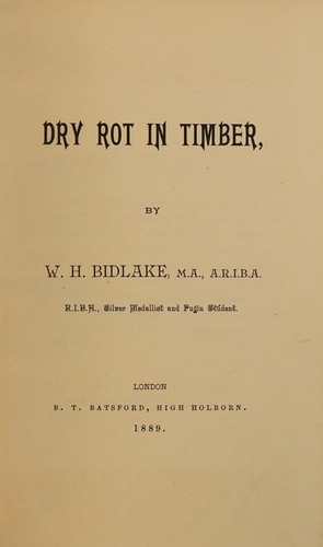 Dry rot in timber