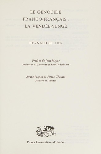 Le Génocide franco-franca̧is