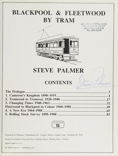 BLACKPOOL AND FLEETWOOD BY TRAM