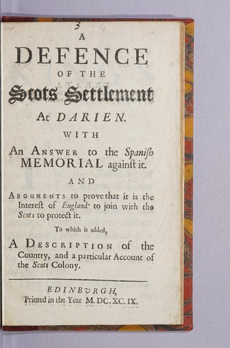A defence of the Scots settlement at Darien