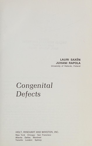 Congenital defects