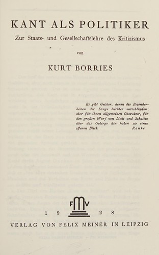 Kant als politiker