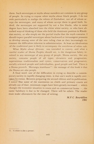 The Shona peoples