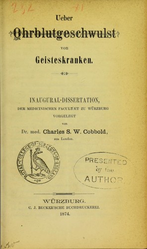 Ueber Ohrblutgeschwulst von Geisteskranken