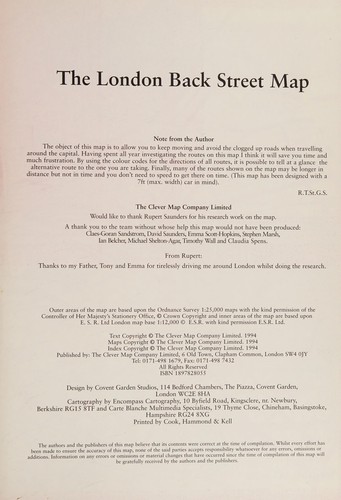 The London back street map.