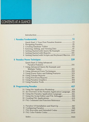 Using Paradox 4
