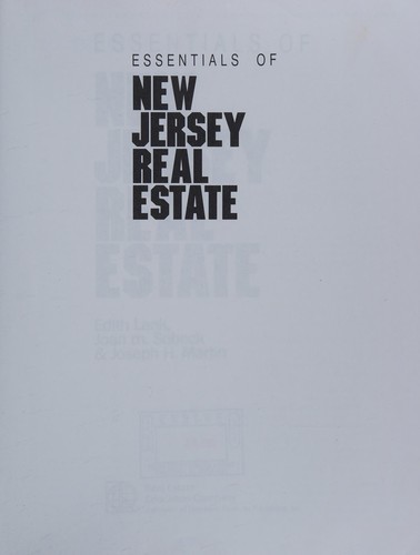 Essentials of New Jersey real estate