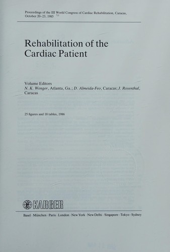 Rehabilitation of the Cardiac Patient (Advances in Cardiology)