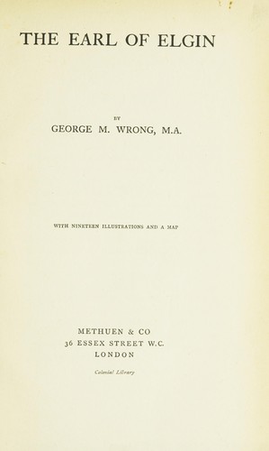 The Earl of Elgin