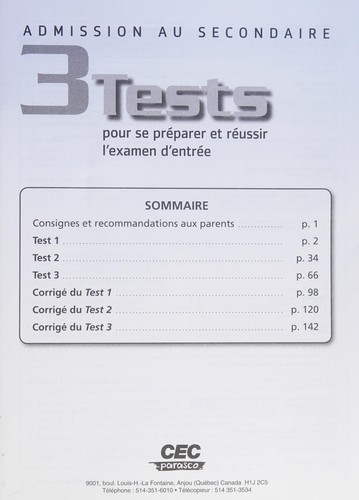 Admission au secondaire