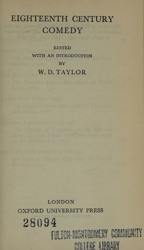 Eighteenth Century Comedy