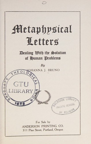 Metaphysical letters