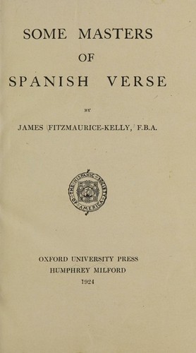 Some masters of Spanish verse