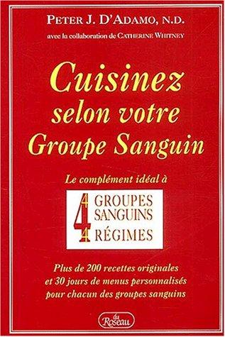 Cuisinez selon votre groupe sanguin