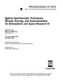 Optical spectroscopic techniques, remote sensing, and instrumentation for atmospheric and space research IV
