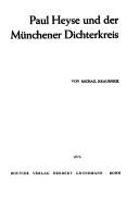 Paul Heyse und der Münchener Dichterkreis