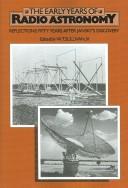 The Early years of radio astronomy