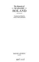 The Memoirs of Madame Roland