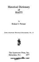 Hd Haiti CB (Latin American historical dictionaries ; no. 15)