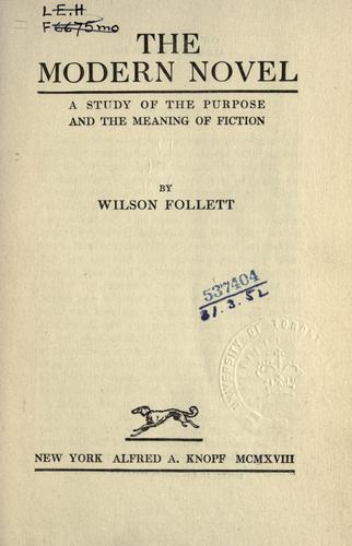 The modern novel