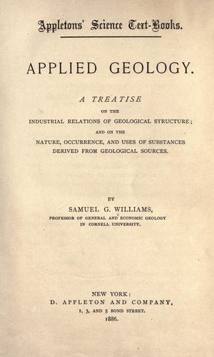 Applied geology.