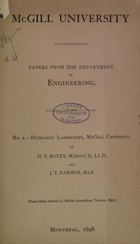 Hydraulic laboratory, McGill University.