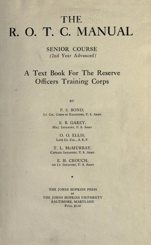 The R. O. T. C. manual