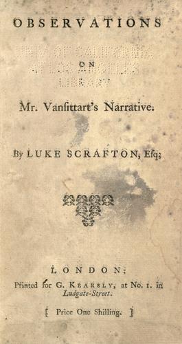 Observations on Mr. Vansittart's narrative