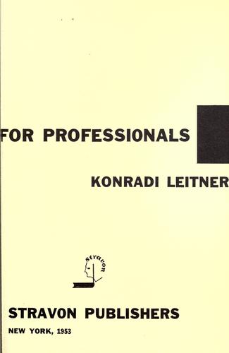 Hypnotism for professionals.